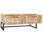 vidaXL Table basse 80x40x35 cm Bois d'ingénierie et fer