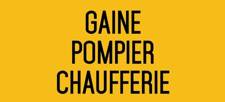 Autocollant vinyl - Gaine pompier chaufferie - L.200 x H.100 mm UTTSCHEID