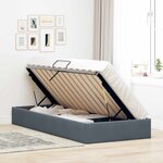 vidaXL Cadre de lit ottoman Gris foncé 90 x 190 cm Velours