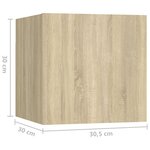vidaXL Ensemble de meubles TV 10 Pièces Chêne sonoma Bois d'ingénierie