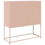 vidaXL Buffet rose 100 5x39x107 cm acier laminé à froid