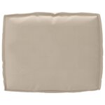 vidaXL Set de coussins de palette 2 Pièces Taupe 50 x 50 x 12 cm