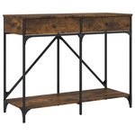 vidaXL Table console chêne fumé 100x39x78 5 cm bois d'ingénierie