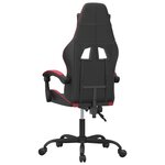 vidaXL Chaise de jeu Noir et rouge bordeaux Similicuir