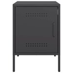 vidaXL Table de chevet noir 36x39x50 5 cm acier