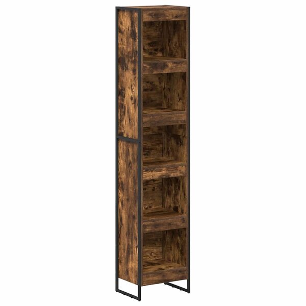 vidaXL Bibliothèque Chêne Fumé 80 x 30 x 155 cm Bois d'ingénierie