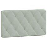 vidaXL Lit avec matelas gris clair 100x200 cm velours