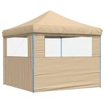 vidaXL Tente de réception pliable escamotable avec 2 parois latérales