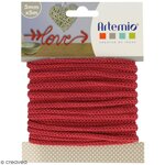 Cordon en Tricotin tout fait Rouge ø5mm x 5m