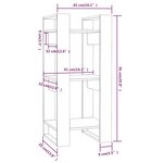 vidaXL Bibliothèque/Séparateur de pièce Blanc 41x35x91 cm Pin solide