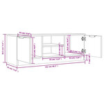 vidaXL Meuble TV Blanc 102x35x36 5 cm Bois d'ingénierie