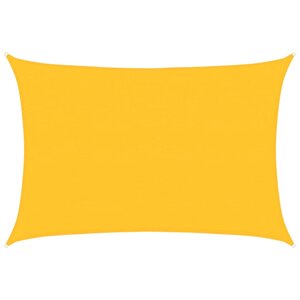 vidaXL Voile d'ombrage 160 g/m² rectangulaire jaune 4x5 m PEHD