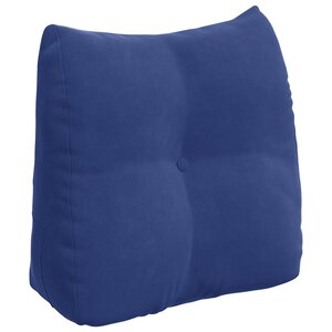 vidaXL Coussin de Dos Bleu police 45 x 24 x 50 cm Velours