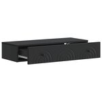vidaXL Table d'appoint murale Noir 87 5 x 34 5 x 17 cm