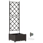 vidaXL Pots de jardin Marron 40 x 40 x 126 cm Acier