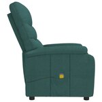 vidaXL Fauteuil de massage Vert foncé Tissu