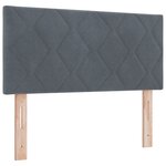 Lit à ressort vidaXL avec matelas et LED Gris foncé 120x190 cm en velours