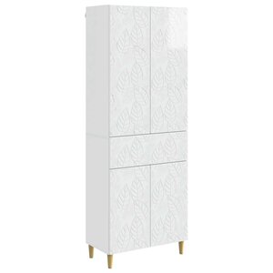 vidaXL Ensemble de Meubles 2 Pièces Blanc brillant Bois d'ingénierie