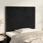 vidaXL Têtes de lit 2 Pièces Noir 80x5x78/88 cm Velours