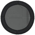 vidaXL Salon de jardin 3 Pièces demi-rond noir résine tressée