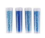 Perle Rocaille tubes 8 g Bleu clair 4 pièces