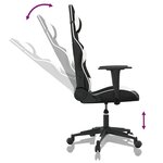 vidaXL Chaise de jeu de massage Noir et blanc Similicuir