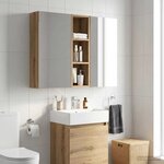 vidaXL Armoire murale de salle de bain Chêne artisan 20 x 14 x 70 cm