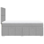 vidaXL Sommier à lattes de lit avec matelas Gris clair 100x200cm Tissu