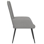 vidaXL Chaise de relaxation Gris clair Velours
