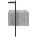 vidaXL Table de chevet murale sonoma gris 35x30x51cm bois d'ingénierie