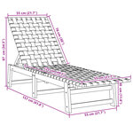 vidaXL Chaises longues lot de 2 rouge bois d'acacia solide et tissu