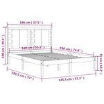 vidaXL Cadre de lit sans matelas noir 140x190 cm bois de pin massif