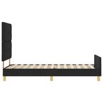 vidaXL Cadre de lit avec tête de lit Noir 80 x 200 cm tissu