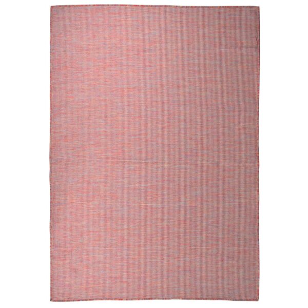 vidaXL Tapis à tissage plat d'extérieur 140x200 cm Rouge