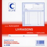 Manifold Livraisons Autocopiant 210 x 210mm Foliotage 50 Duplis ELVE