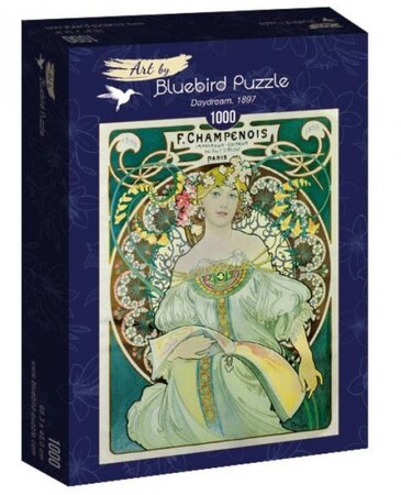 Alphonse Mucha 'Reverie' 1000-Piece Jigsaw Puzzle For Adults – Art Nouveau Fine Art Puzzle (29x20 In)