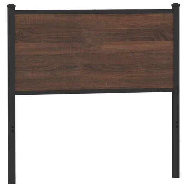 vidaXL Tête de lit chêne marron 80 cm bois d'ingénierie et acier