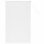 vidaXL Store de Fenêtre avec des rideaux Manuel Blanc Aluminium