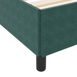 vidaXL Cadre de lit avec matelas Vert foncé 120 x 190 cm tissu