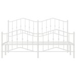 vidaXL Cadre de lit métal avec tête de lit/pied de lit blanc 180x200cm