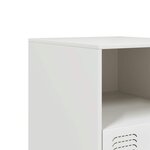 vidaXL Tables de chevet 2 Pièces blanc 34 5x39x44 cm acier