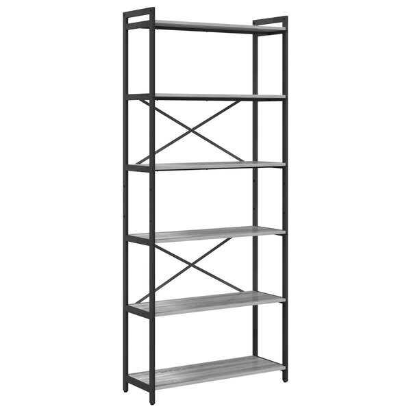 vidaXL Bibliothèque Sonoma gris 80 x 30 x 188 cm Bois d'ingénierie