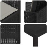 vidaXL Ensemble de salle à manger pour jardin avec coussin 7 Pièces PP