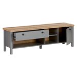 Meuble TV en Bois Gris 146 5 cm