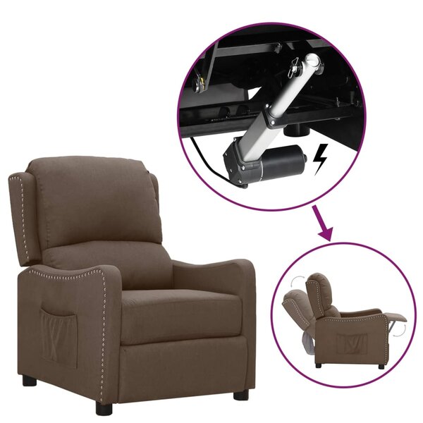 vidaXL Fauteuil Taupe Tissu