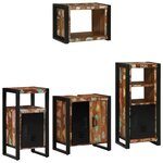 vidaXL Ensemble de mobilier de salle de bain avec étagère 4 Pièces