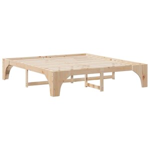 vidaXL Cadre de lit surélevé Marron 180 x 200 cm Bois massif en pin