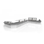 Buffet chaud bain-marie avec bacs protection anti-postillons - 1300x700 mm - sayl -  -