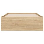 vidaXL Cadre de lit avec tiroirs sans matelas chêne sonoma 75x190 cm