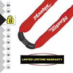 Chaîne antivol vélo à combinaison chaîne 90 cm - Rouge